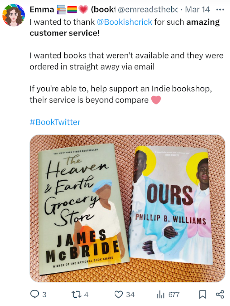 positive customer service interaction on Twitter