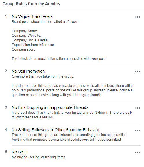 establishing rules is key to Facebook Group marketing