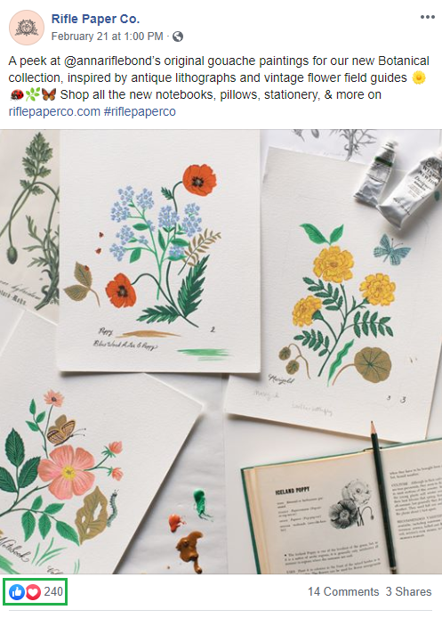 successful facebook post example