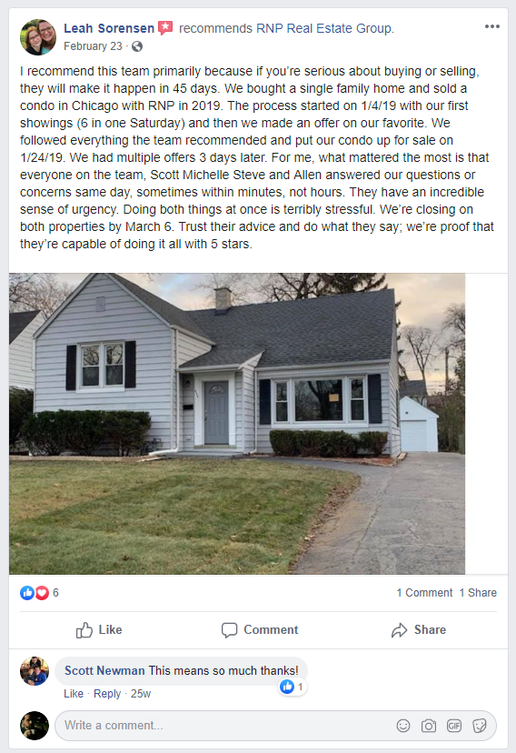 Facebook reviews are crucial for social media for real estate as you prove to prospective clients that you're a pleasure to work with