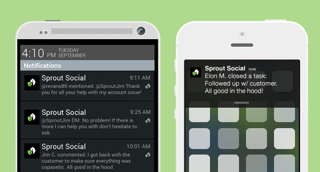 sprout social mobile Push Notifications